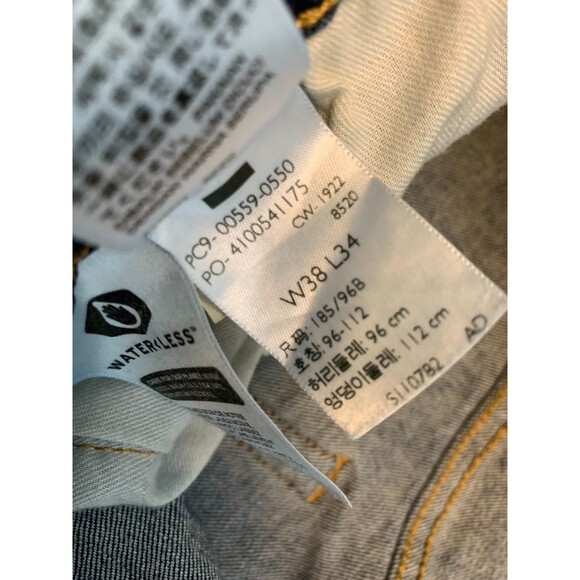 Levis 559 Jeans Mens 38x34 Relaxed Fit Straight Leg Blue Loose Denim Workwear - Picture 5 of 10